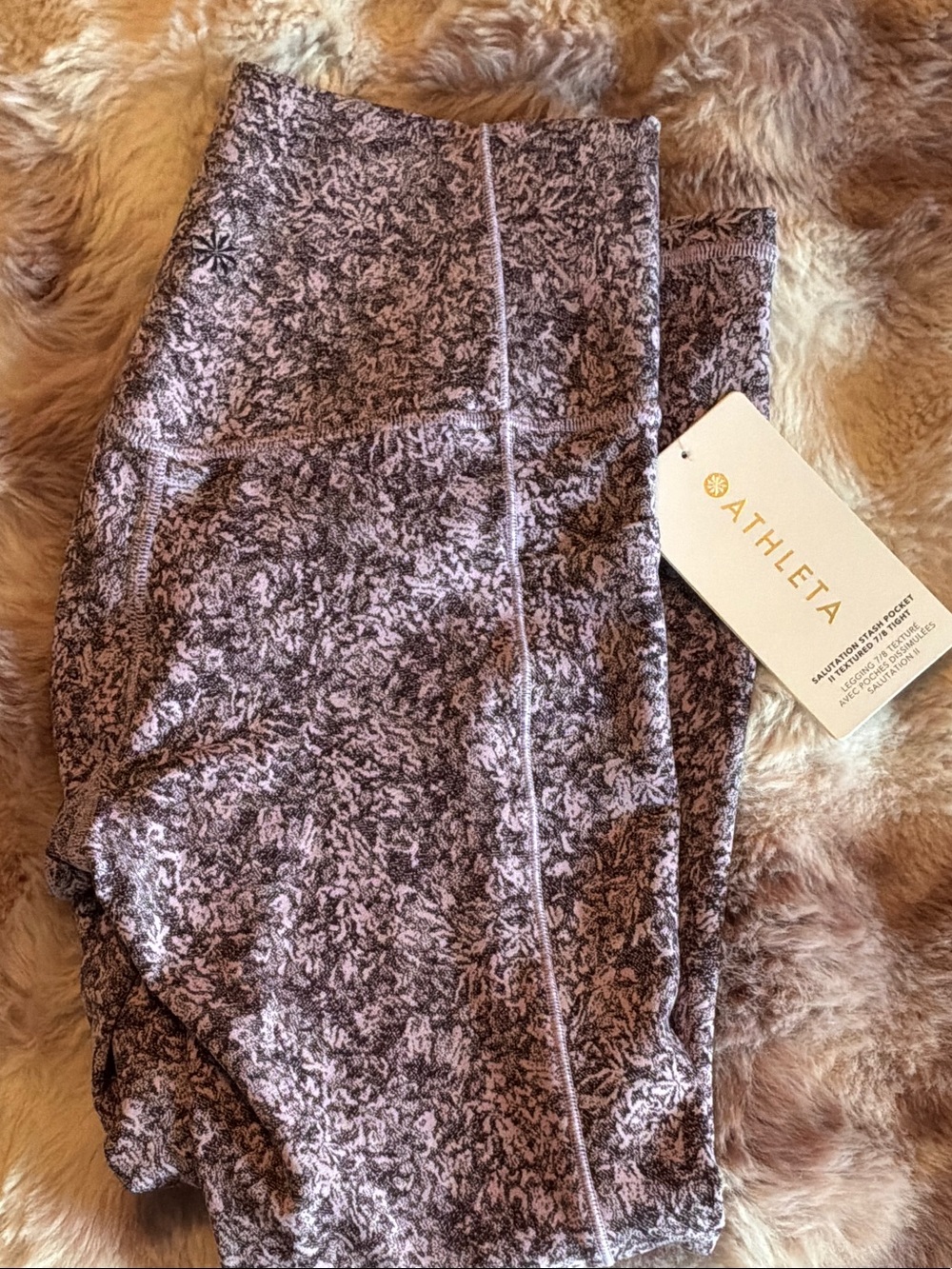 Athleta Heathered Lavender-Gray High-Rise Leggings